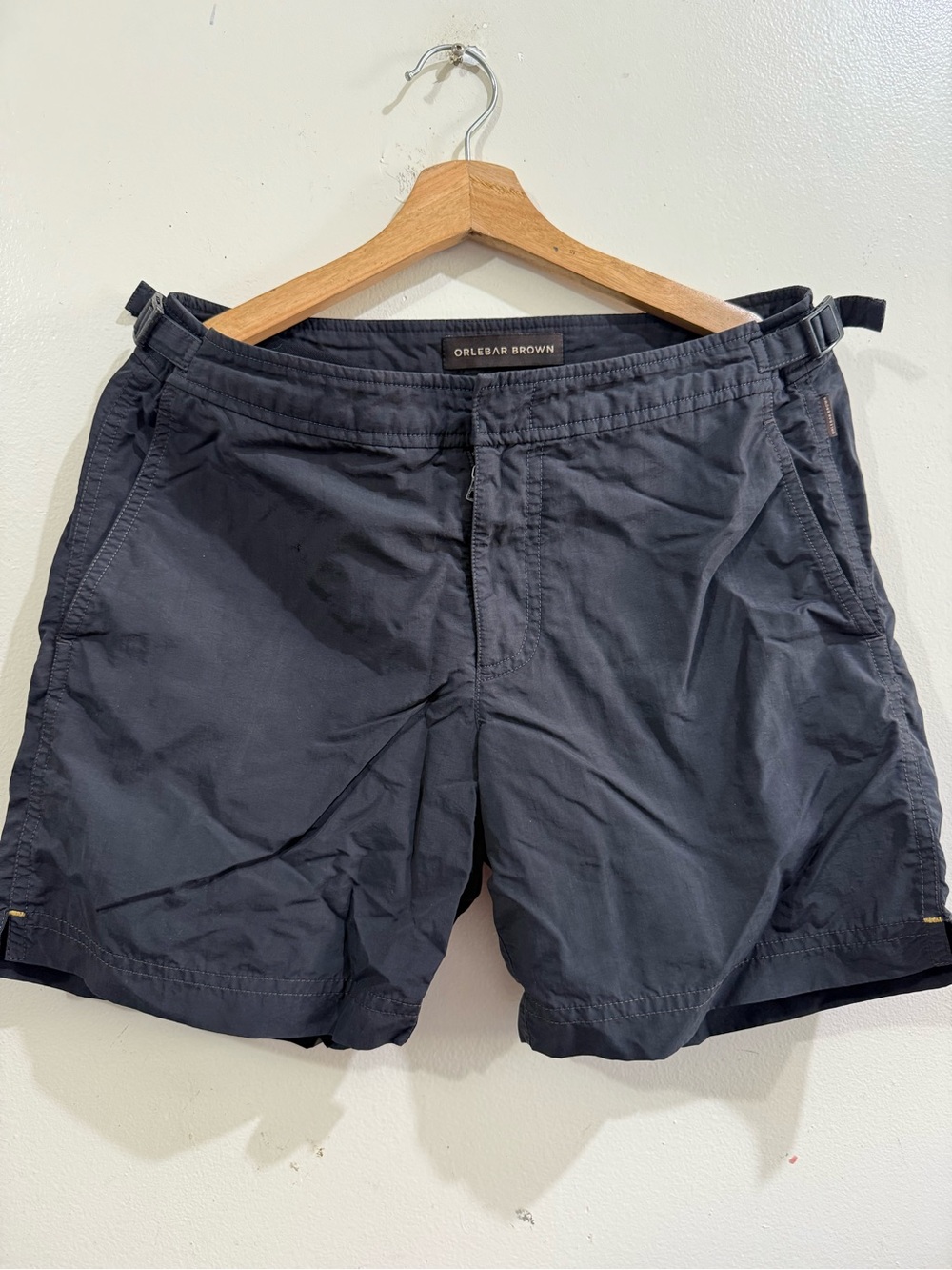 Orlebar Brown Navy Hybrid Swim Shorts with Side Adjusters